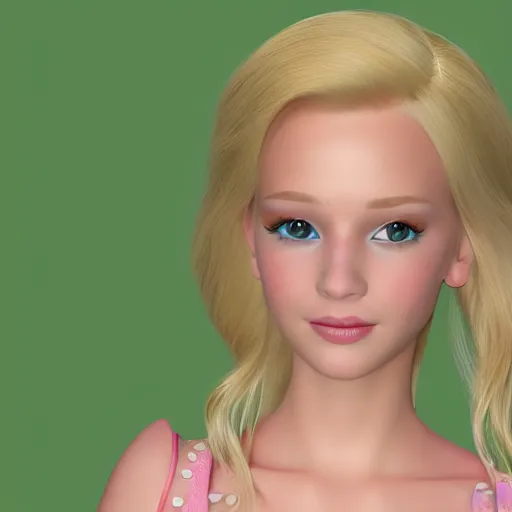 Image similar to a 3d princess with blonde hair , 3d cgi , disney style , photorealistic