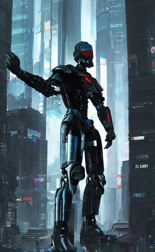 Image similar to cyberpunk robocop