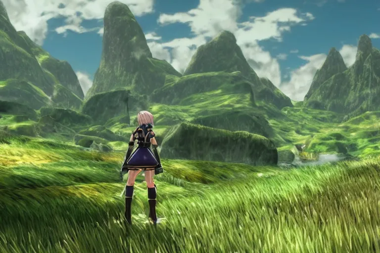 Image similar to Beautiful landscapes that will be in the next Xenoblade game.