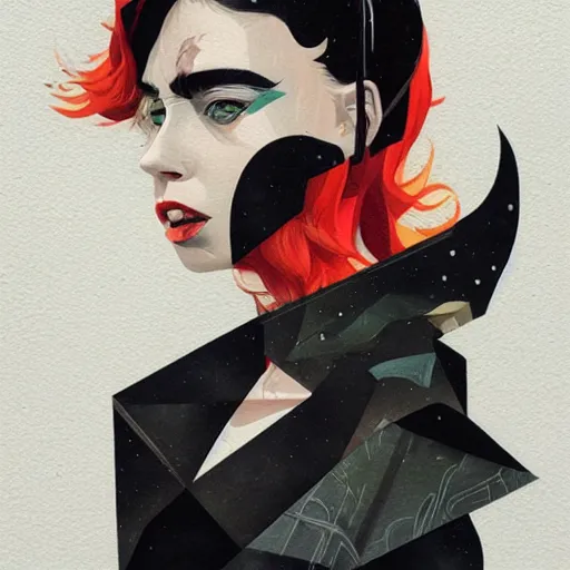 Prompt: Selene from Underworld picture by Sachin Teng, asymmetrical, dark vibes, Realistic Painting , Organic painting, Matte Painting, geometric shapes, hard edges, graffiti, street art:2 by Sachin Teng:4