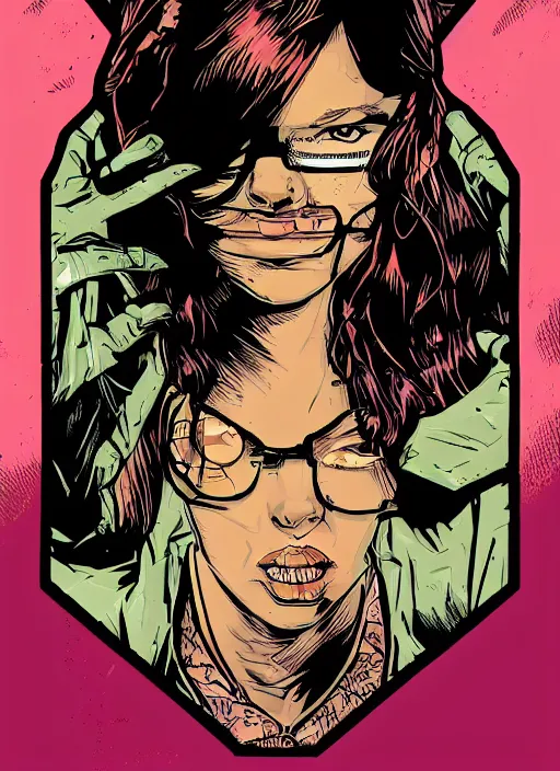 Prompt: alternative girl portrait by laurie greasley, xsullo and tristan eaton