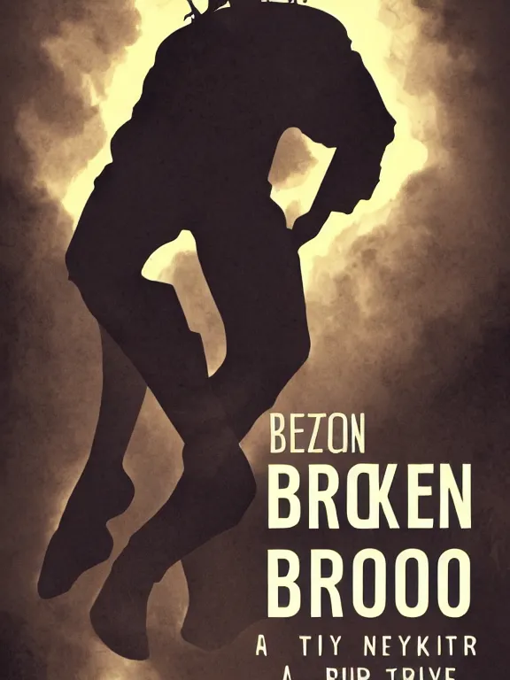 Prompt: A Broken Hero, young novel cover