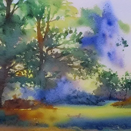 Image similar to watercolor painting landscape