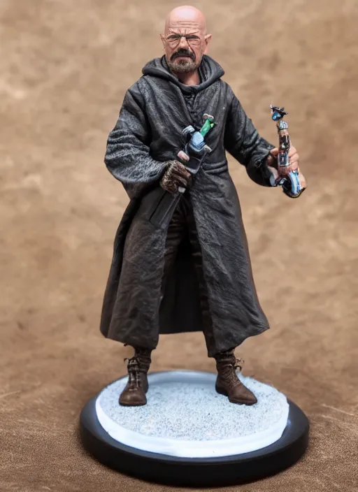 Prompt: 80mm resin detailed miniature of Walter White as a space wizard, Product Introduction Photos, 4K, Full body