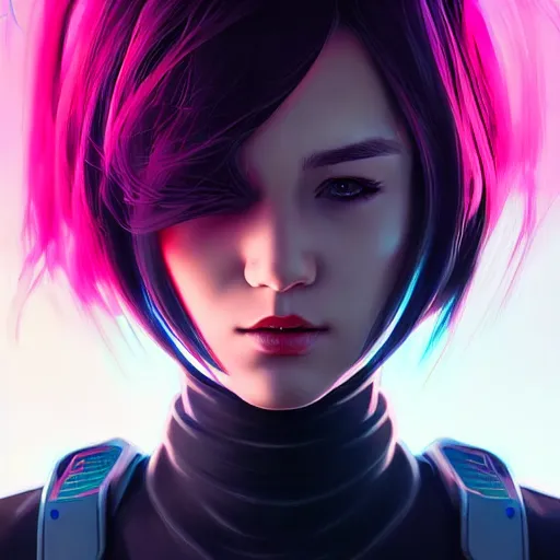 Prompt: a portrait of a beautiful cyberpunk girl, art by ilya kuvshinov and wlop and artgerm and josan gonzalez, digital art, highly detailed, intricate, sharp focus, trending on artstation hq, deviantart, pinterest, unreal engine 5, 4 k uhd image