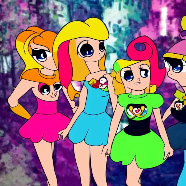 Image similar to powerpuff girls