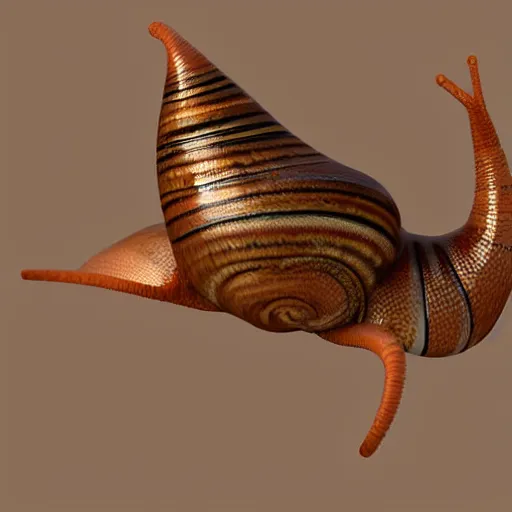 Prompt: snail in a swinsuit, digital art, high quality render