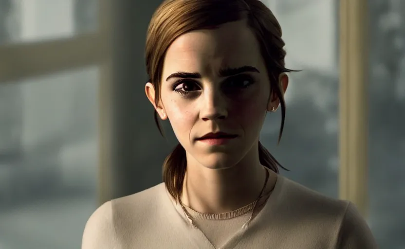 Prompt: unhappy emma watson starring in family guy serie, artstation hq, stylized, symmetry, modeled lighting, expressive, studio photo refined, highly detailed, hyper realistic, family guy artstyle