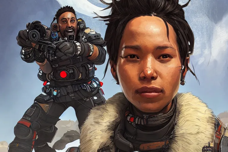 Image similar to portrait of an Apex Legends character By Emmanuel Lubezki