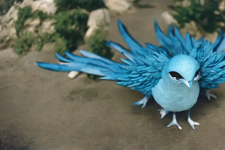 Image similar to a photo of articuno as a real creature in the real world, kodak ektachrome e 1 0 0 photography