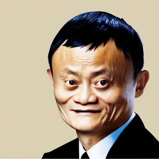 Image similar to jack ma tiny face enlarge cranium photo portrait