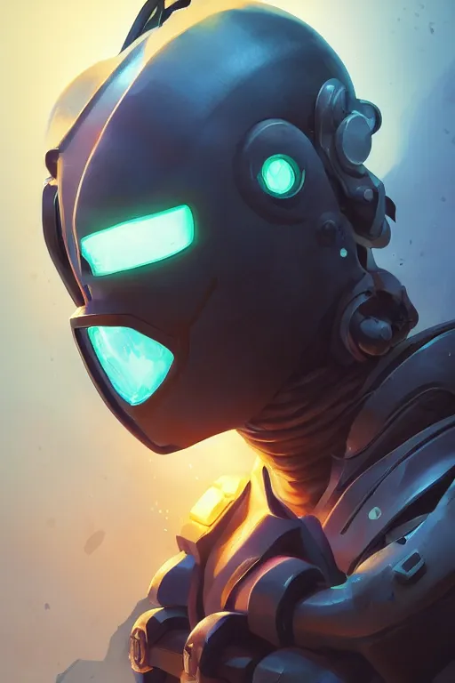 Image similar to epic mask helmet robot ninja portrait stylized as fornite style game design fanart by concept artist gervasio canda, behance hd by jesper ejsing, by rhads, makoto shinkai and lois van baarle, ilya kuvshinov, rossdraws global illumination radiating a glowing aura global illumination ray tracing hdr render in unreal engine 5