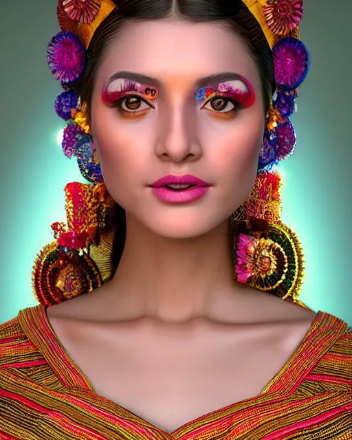 Prompt: a beautiful natalie wearing modern stylish costume in the style of Assamese bihu mekhela sador gamosa design, commercial fashion design art by Victor Nizovtsev and Josephine Wall and Chie Yoshii, face by artgerm and daz3d genesis iray, cinematic lighting, medium shot, mid-shot, slim female figure ramp walk model pose, highly detailed, trending on Artstation, Unreal Engine 4k, cinema 4d multi-pass ray traced, 8k fabric texture details, octane render, diffused natural skin glow