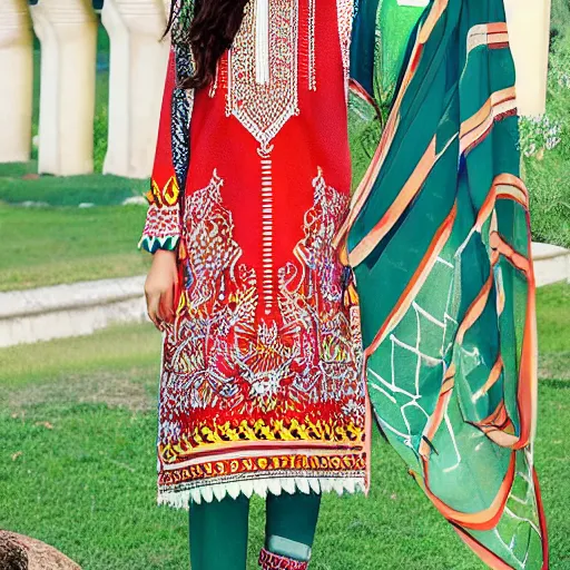 Image similar to pakistani lawn print design