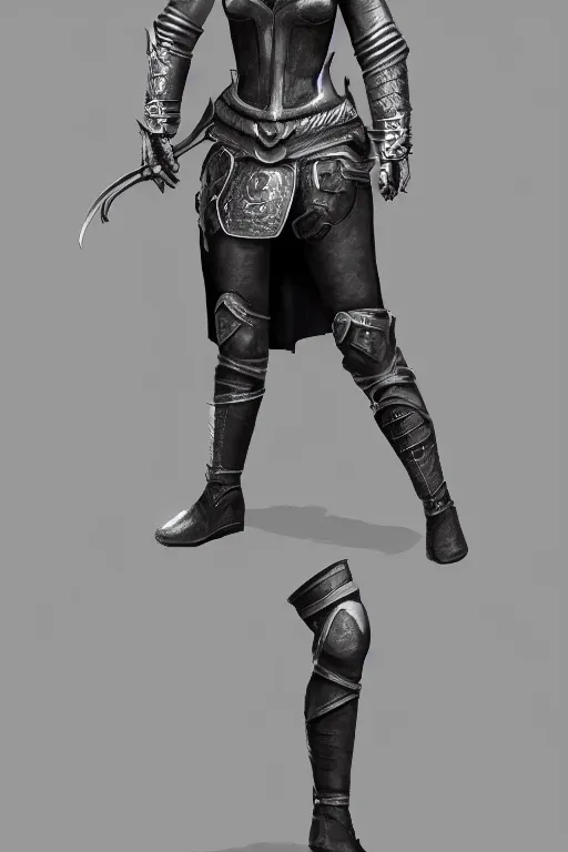 Image similar to female adventurer in tight full - body leather armor of altmer design with white porcelain crow mask, trending in artstation, establishing shot