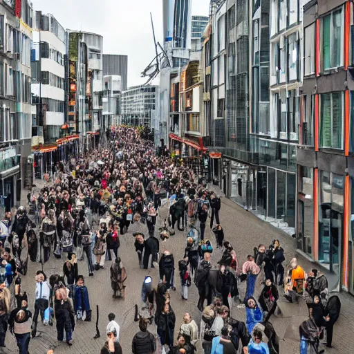 Image similar to crowded streets in Rotterdam