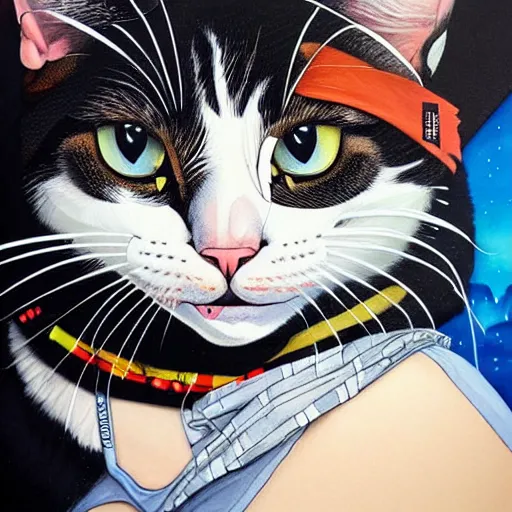 Image similar to a portrait of a cat character in a scenic environment by sandra chevrier, hyperdetailed, trending on artstation