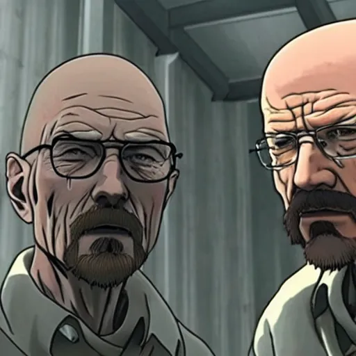 Prompt: walter white in attack on titan