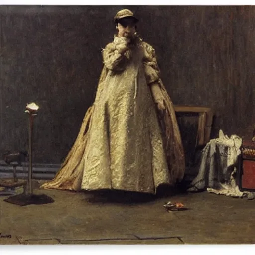 Image similar to the collector by alfred stevens