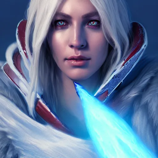 Prompt: hyperrealist portrait of sylvanas windrunner on a blue planet. by bayard wu, fantasy, photorealistic, octane render, unreal engine, dynamic lighting, trending on artstation, poster, volumetric lighting, very detailed faces, 4 k, award winning