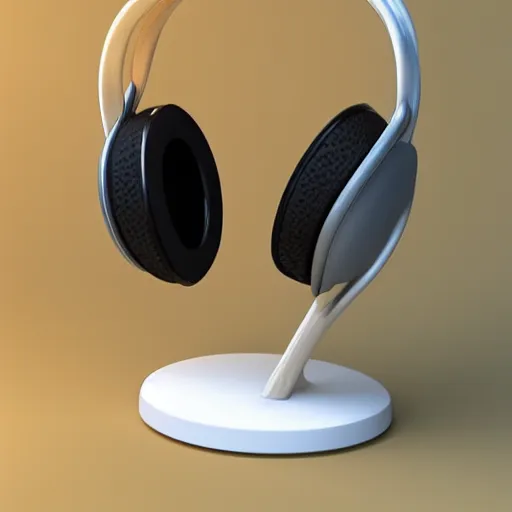 Image similar to headphone stand!!!!, futuristic, techno, cyberpunk, product design, 3 d render, concept, fun, swag