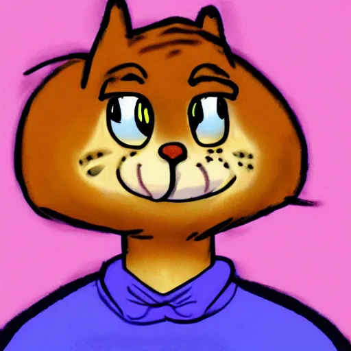 Image similar to portrait of garfield, pixar style