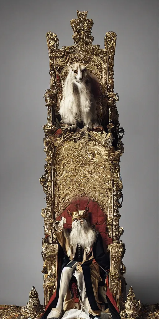 Image similar to a king on a throne