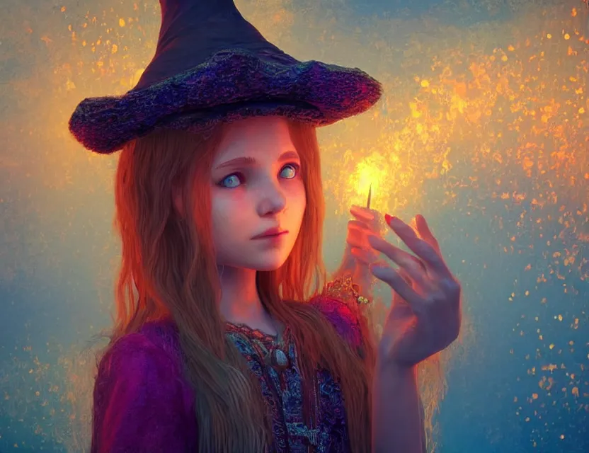 Prompt: unsure young russian witch casting a spell. award - winning 3 d animation by an indie studio, rimlighting, depth of field, limited but vibrant palette, intricate details, impressionism, chiaroscuro, bokeh. 4 5 3 6 8 5 1