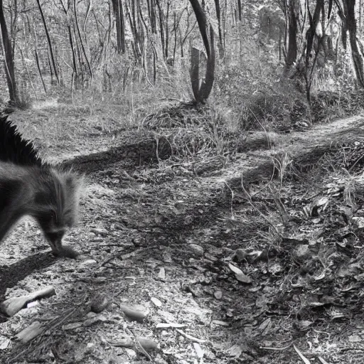 Image similar to sonic trail cam leaked footage, monochrome