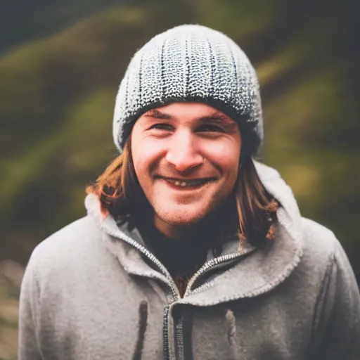 Image similar to a kiwi wearing a wooly hat! Ultra realistic! 25mm f/1.7 ASPH Lens!