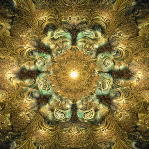 Image similar to a beautiful 3 d painting of a sprawling intricate fractal populated by mandelbrot fractals by android jones, unreal engine, soap carving, volumetric lighting, dynamic lighting, dramatic lighting, high contrast, concept art, carved marble, opalescent, sacred geometry, religious, angelic, magic realism, catholicpunk, stark, trending on artstation