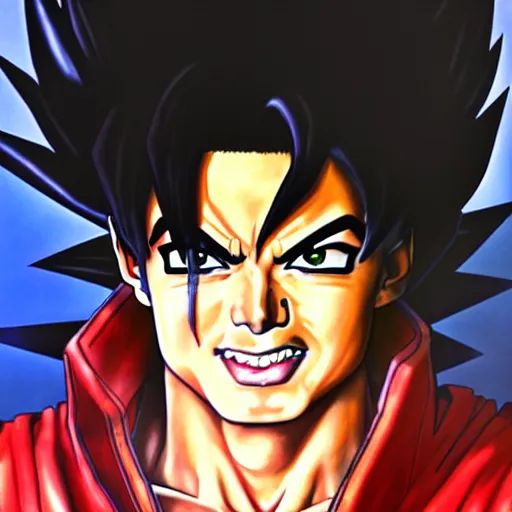 Prompt: ultra realistic portrait painting of michael jackson as super saiyan goku, art by akira toriyama, 4 k, dragon ball artstyle, cel shaded, highly detailed, epic lighting