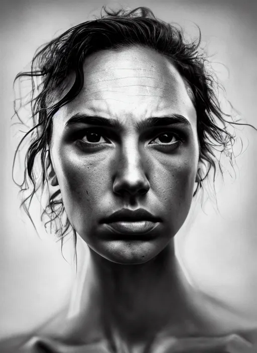 Image similar to portrait of ugly gal gadot by lee jeffries, headshot, detailed, award winning, sony a 7 r
