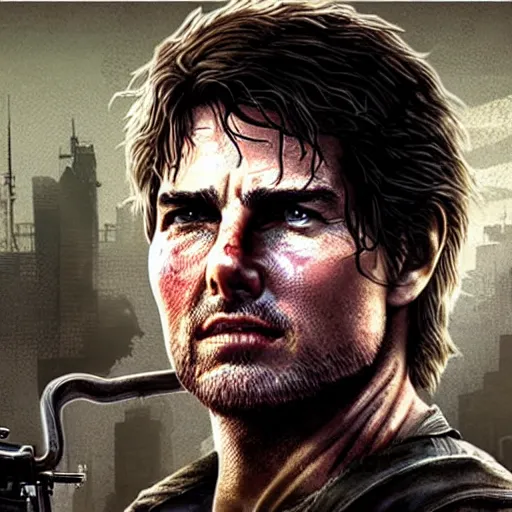 Prompt: tom cruise as a the last of us character