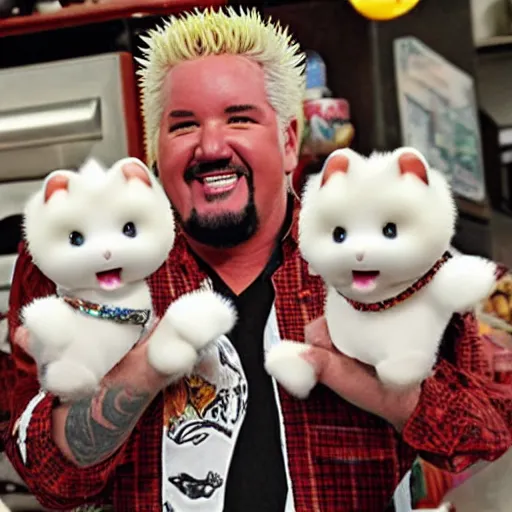 Image similar to guy fieri as a calico critters