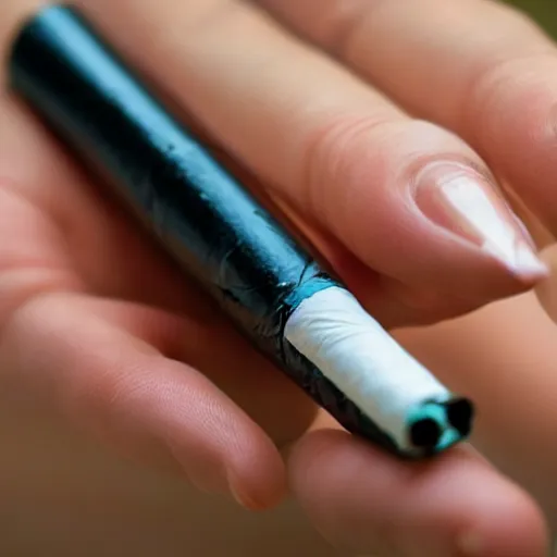 Image similar to cigarette in fingers, hyper realistic