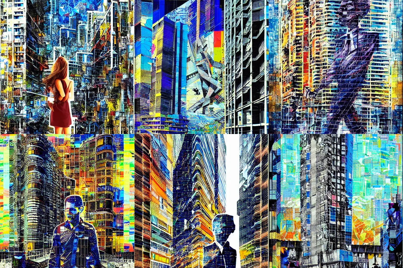 Prompt: artwork of a building and humanoid in a nice scenery by derek gores,