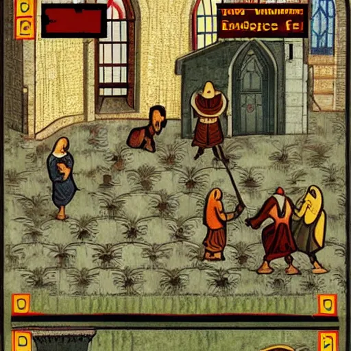 Image similar to video game from the middle ages