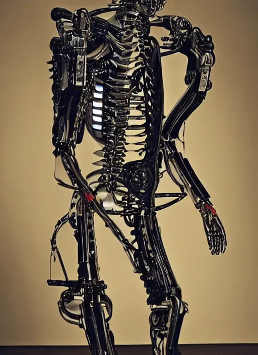 Image similar to cybernetic exoskeleton by Caravaggio