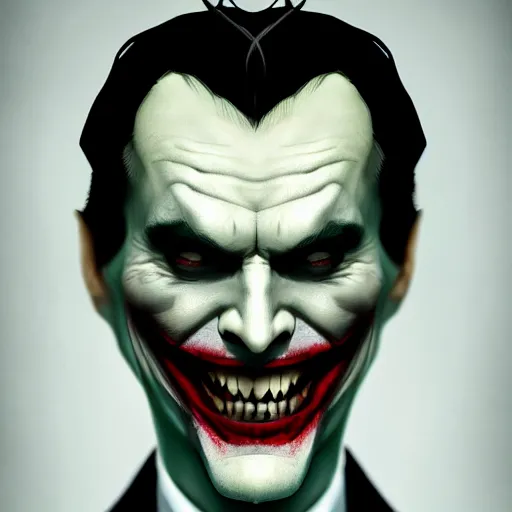 vampire the joker Jim Carrey, green hair, evil smile, | Stable ...