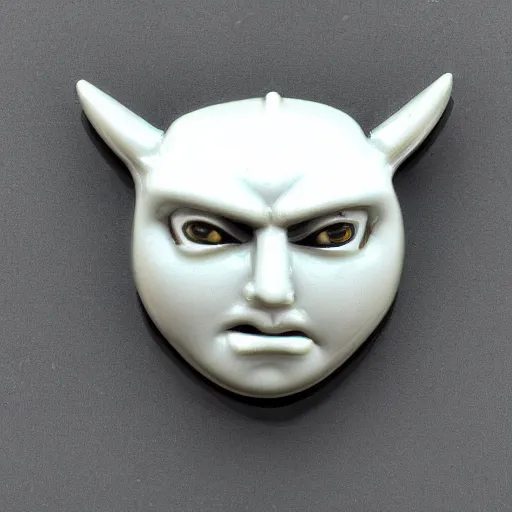 Image similar to bumblebee face in white ceramic material, photorealistic, extreme details