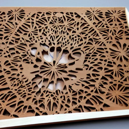 Image similar to layered lasercut wood