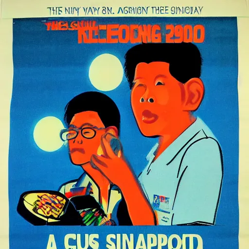 Image similar to A 1980s Singaporean propaganda poster