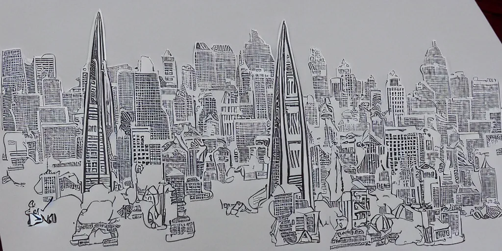 Prompt: papercraft scene paper cut out of san francisco