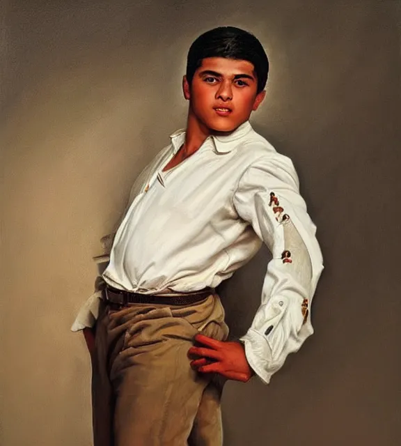 Prompt: portrait of a handsome young mexican bullfighter, art by denys tsiperko and bogdan rezunenko and franz xaver kosler, hyperrealism