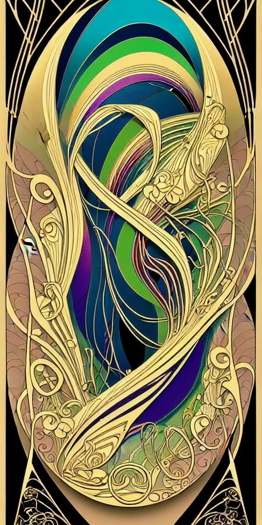 Prompt: the source of future growth dramatic, elaborate emotive Art Nouveau styles to emphasise beauty as a transcendental, seamless pattern, symmetrical, large motifs, rainbow liquid splashing and flowing, 8k image, supersharp, spirals and swirls in Art Nouveau style, medallions, iridescent black and rainbow colors with gold accents, perfect symmetry, High Definition, sci-fi, Octane render in Maya and Houdini, light, shadows, reflections, photorealistic, masterpiece, smooth gradients, high contrast, 3D, no blur, sharp focus, photorealistic, insanely detailed and intricate, cinematic lighting, Octane render, epic scene, 8K