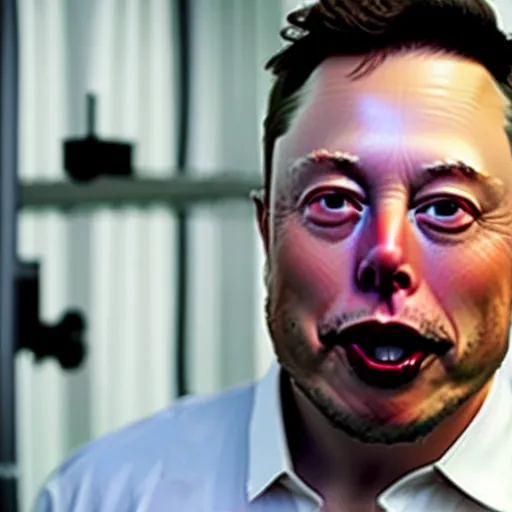 Image similar to homunculus elon musk pickled in a jar