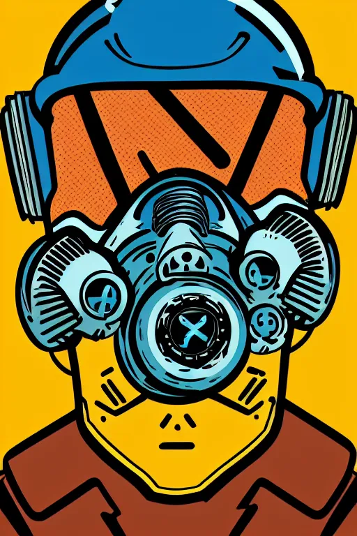 Image similar to fallout 7 6 retro futurist illustration art by butcher billy, sticker, colorful, illustration, highly detailed, simple, smooth and clean vector curves, no jagged lines, vector art, smooth andy warhol style