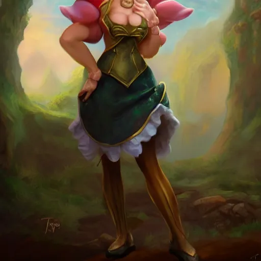 Image similar to princess peach as realistic human character art portrait, matte fantasy painting, deviantart artstation, by jason felix by steve argyle by tyler jacobson by peter mohrbacher, cinema c 9. 0