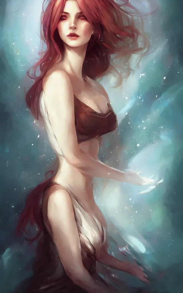 Image similar to girl, art by charlie bowater